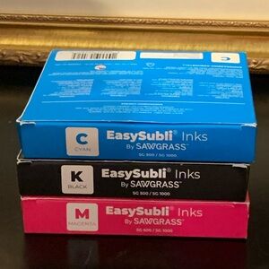 3 Sawgrass EasySubli Ink SG500 & SG1000 31 ML Black,Magenta,Cyan exp 10/31/24